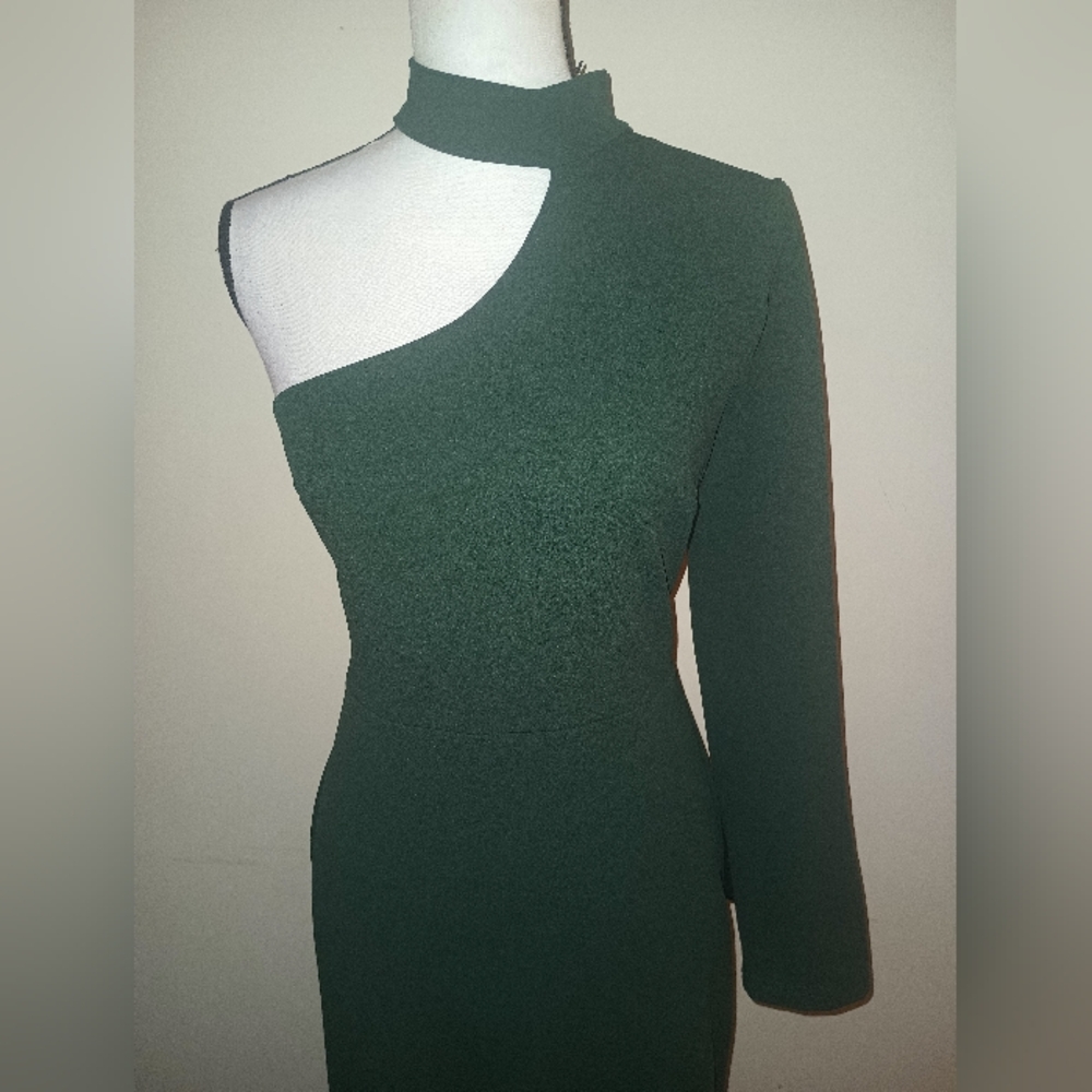 Lulu Elegant Green One-Shoulder Maxi Dress SZL-XL/12-14+